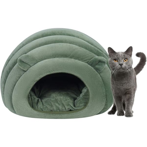 Cat Cave Bed Igloo Kattsäng Katt Sovsäck Liten hundsäng Söt katthus inomhus husdjursvärmande hus Bekvämt