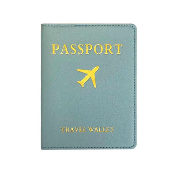 Yksinkertainen passipidike ja matkalaukkulappu Nahkaiset matkasarjat Tarjoushinta - Perfet Blue Passport holder