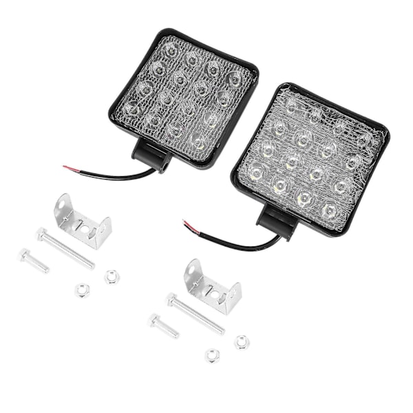 10-pakke 48W 6000K LED-spotlight Kvadratisk arbeidslys Traktor SUV Lastebil 4WD 12V 24V - A1 - Perfet