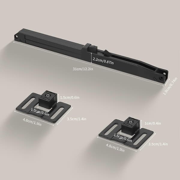 2-pack Hydrauliskt Skjutdörrsystem med Mjukstängning och Anti-klämskydd - Perfekt