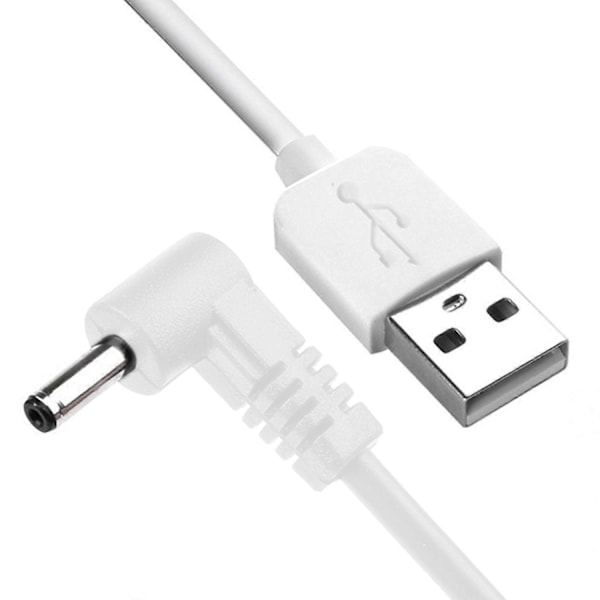 Strømkabel USB til DC 3,5 x 1,35 mm 2A Max Oplader Adapter Stikkabel - Perfekt White