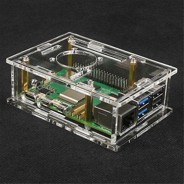 5 st. Akryl Case Transparent Skal Skyddande Case för Pi 5 - Perfekt