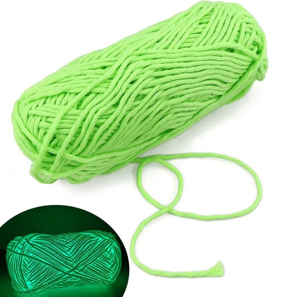 Lysende garn til strik og hækling - Perfet Grön 1-Pack