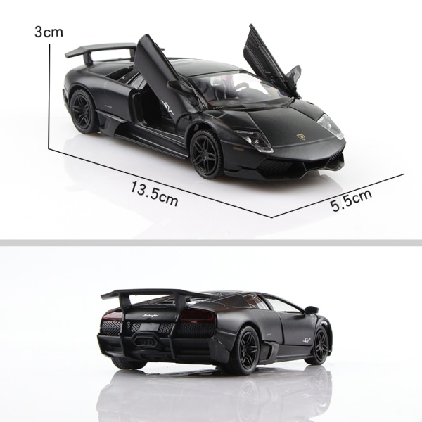 sportbilskollektion modellpresenter för barn matt svart färg serie RMZ city 1/36 legering pressgjuten leksaksfordon TOYOTA - Perfet Lamborghini Bat