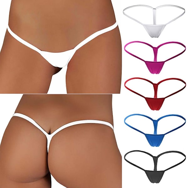 Sexy mini-thongs for kvinner Mikro G-strenger Undertøy Truser - Perfet White S