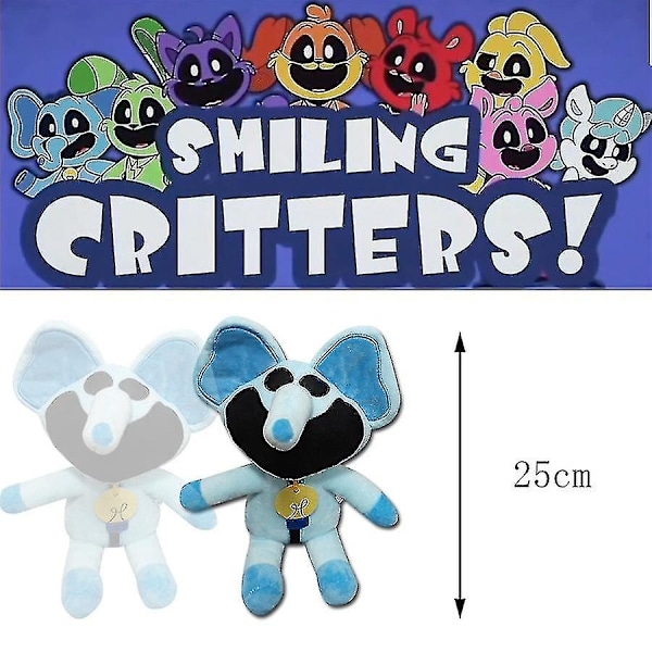 Poppy Playtime Huggy Wuggy Catnap Plys Smilende Critters Legetøj Dukke Børnegaver-Perfekt Bubba Bubbaphant 25cm