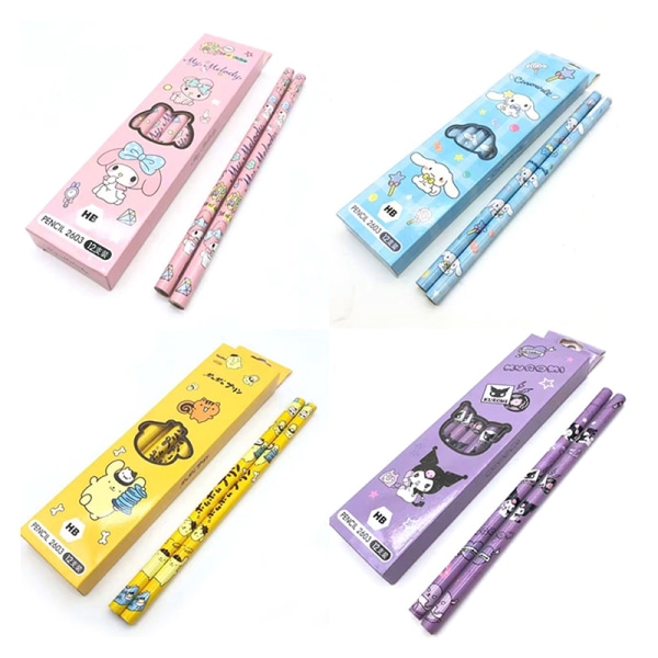 Sanrio nime tegneserieserie My Melody Kuromi Boxed Pencil Learn - Perfet A