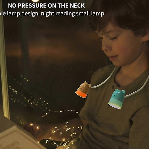 Leselys for barn, søte boklamper for lesing i sengen, LED-nakke leselys bøyelig hodegavllys - Perfekt rabbit