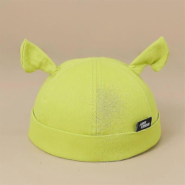 Unisex Shrek-hatt för barn, flickor, pojkar, Halloween-hatt, bomulls-bucket-hatt, grön festlig rolig dödskalle-hatt, bucket-hatt - perfekt C(45-48cm)