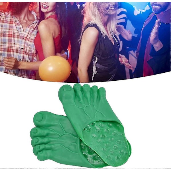 Fod Slippers, Cosplay Hulk Slippers Halloween, Giant Foot Kostume Maskerade Props, Brun Størrelse 36-42 - Perfekt green