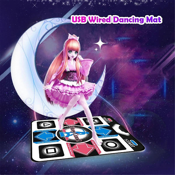 USB Kablet Dansematte 11 Taster Dansespill Trinnpute HD Fotavtrykk Dansepledd Dansepledd Utstyr-Perfekt