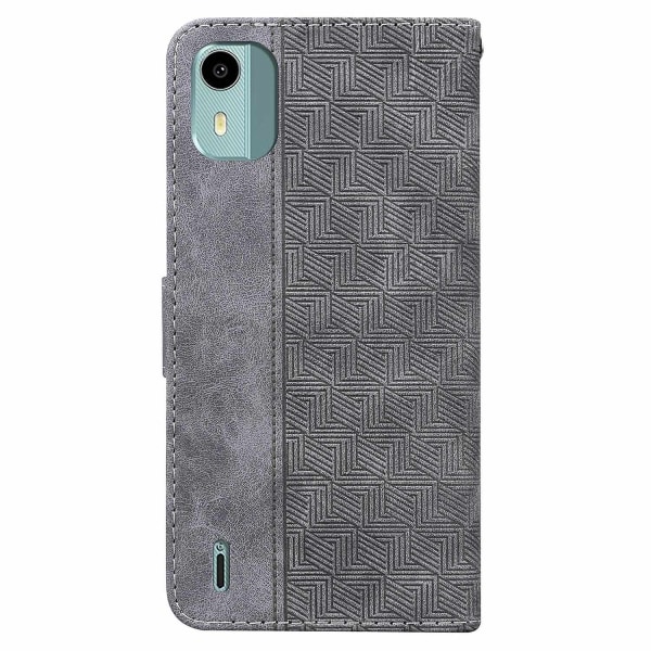 Kohokuvioitu phone case Nokia C12 -puhelimelle - Perfet Grey