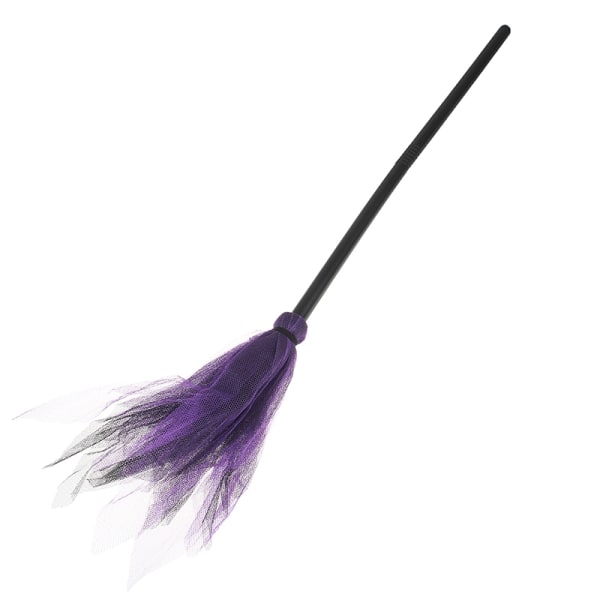 Halloween Witch's Broom Plast Kvast rekvisita för kostymfest Hal - Perfet purple