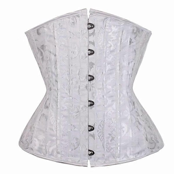 Goottilainen 26 Teräsluinen Korsetti Naisille Seksikäs Alavyötärökorsetti Vyötärön Muotoilija Korsetti Muotoilija Pluskoko Corpete Corselet Musta Valkoinen-Perfet Black XS