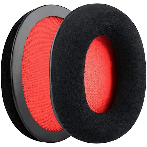 Öronkuddar för Kingston Hyperx Cloud II 2 Hörlurar Svampar Kuddar Öronmuffar-Perfekt Black red mesh flann