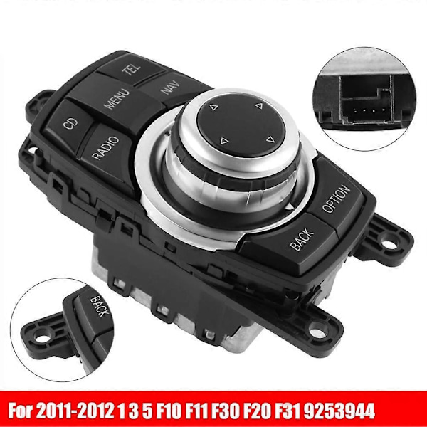 4PIN Media Controller Switch Joystick 65829253944 Kompatibel med 1/3/5 F10 F11 F30 F20 IDrive CIC Switch 925394-Perfet
