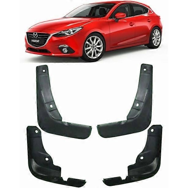 Stænklapper foran og bag kompatible med 2014-2018 Mazda 3 Hatchback - Perfekt