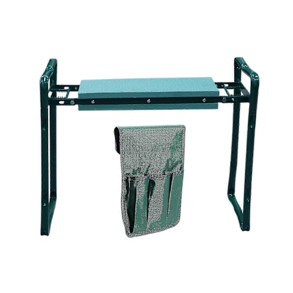 Sammenklappelig knæstol til haven med værktøjstaske til plantning og opbevaring - Perfekt Kneeling stool and s