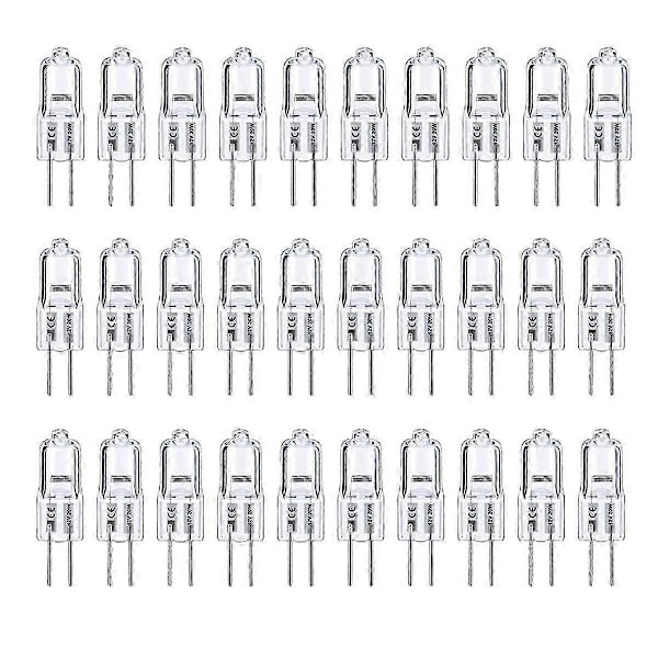 G4 Glödlampa, 20-pack Halogen G4 12V 20W med G4 Bi-Pin Sockel, Hög Effekt G4 Lampa 12V 300LM lämplig Kompatibel med Skåplampor - Perfekt