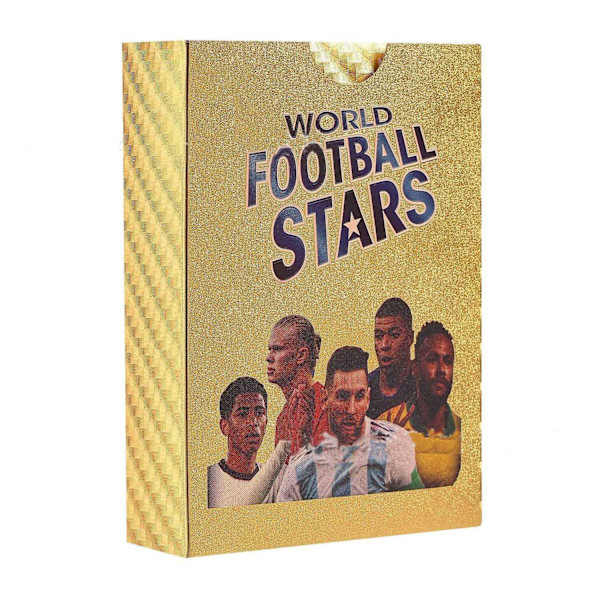 55 kpl 2022/23 World Cup Soccer Star Card, UEFA Champions League, Soccer Trading Card, Gold Fil Cards, No Repeat- Perfet