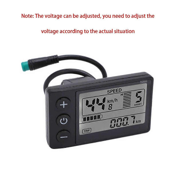 24V 36V 48V 60V Vandtæt LCD Display S866 Controller Panel Instrumentbræt Elektrisk Cykel Display til El-Perfet