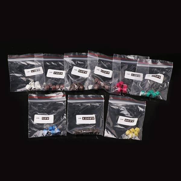 45 stk. 9 værdi trimmer kondensator kit Assorterede justerbare variable kondensatorer