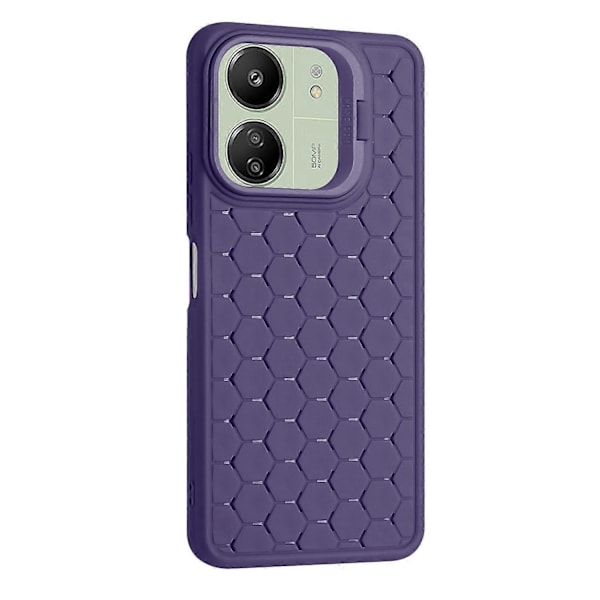 Honeycomb TPU-telefondeksel Kompatibelt med Xiaomi Redmi 13C-Perfet Purple