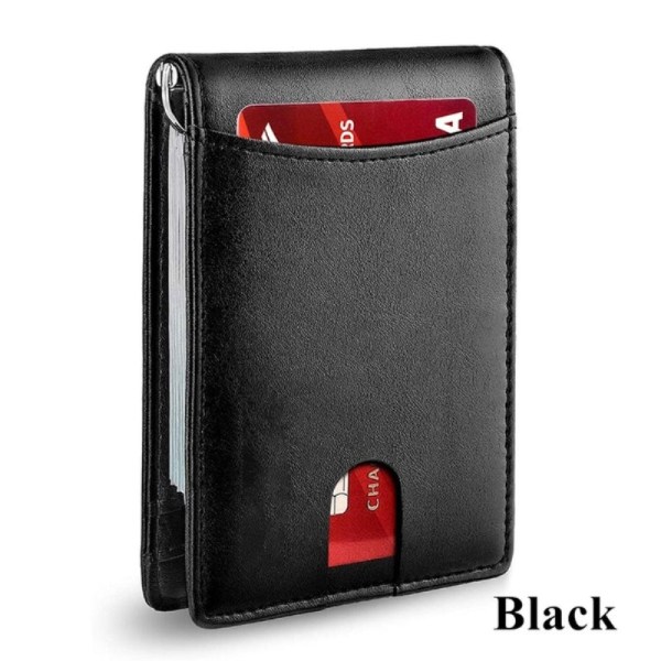 Minimalistisk Slank Lommebok For Menn Med Money Clip RFID Blocking Fr - Perfet Orange & Black