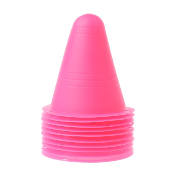 10 st Skate Marker Cones Roll Fotboll Träningsutrustning Marker Cup - Perfet Pink