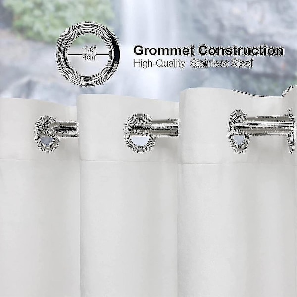 Luksuriøse termisk isolerede gardiner, tykke, solide, effektive mørklægningsgardiner - Perfekt White W 59x H 98 150cm*250cm