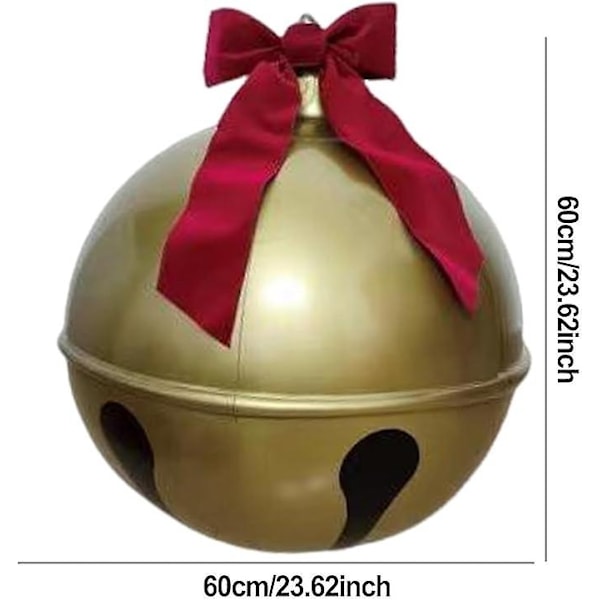 Suuret Ulkojoulukoristeet | Jättimäiset Joulupallokoristeet | Jouluilmapallot | Ilmapallojoulupallo Jingle Bell - Täydellinen 60cm
