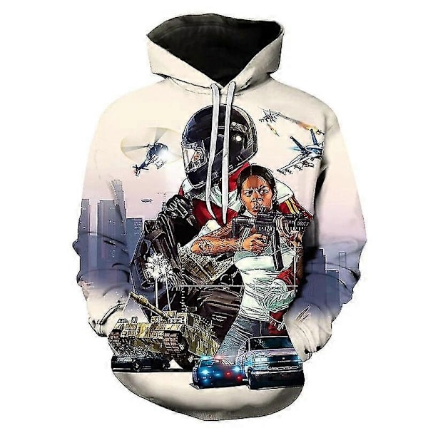 Höst 3d Grand Theft Auto Serien Tryckt Sweatshirt Casual Mode Dam Y2k Hoodies Toppar-Perfet DHZ8K2312159 4XL