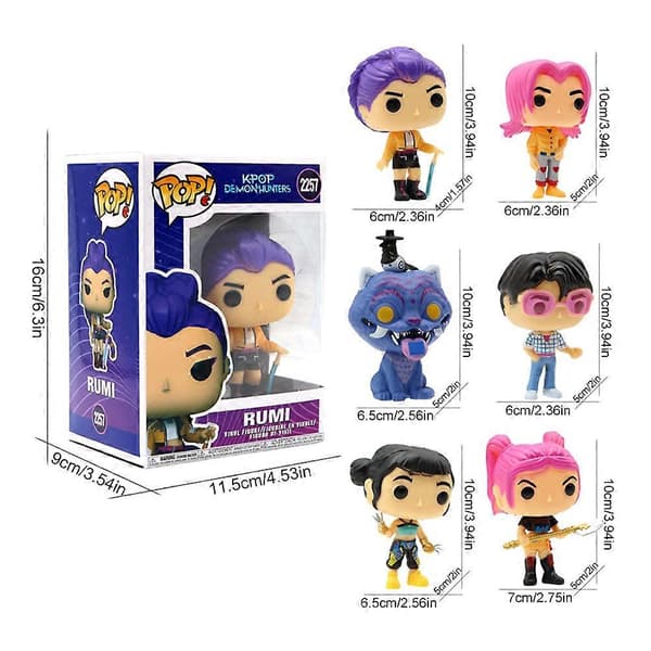 Kpop Devil Hunter Action Figur Sæt - Rumi, Mira, Zoey Anime Dukker | Den Perfekte Gave til Fans og Samlere 6pcs