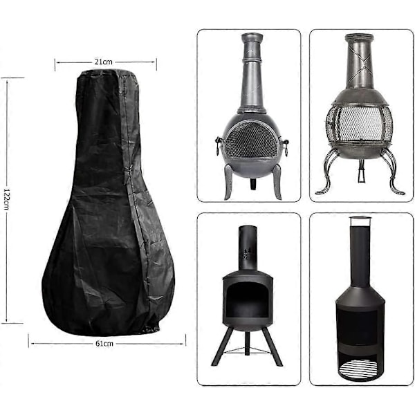 Utomhus Chimenea Skydd, 210D Oxford Tyg, Vindtät Design-Perfekt