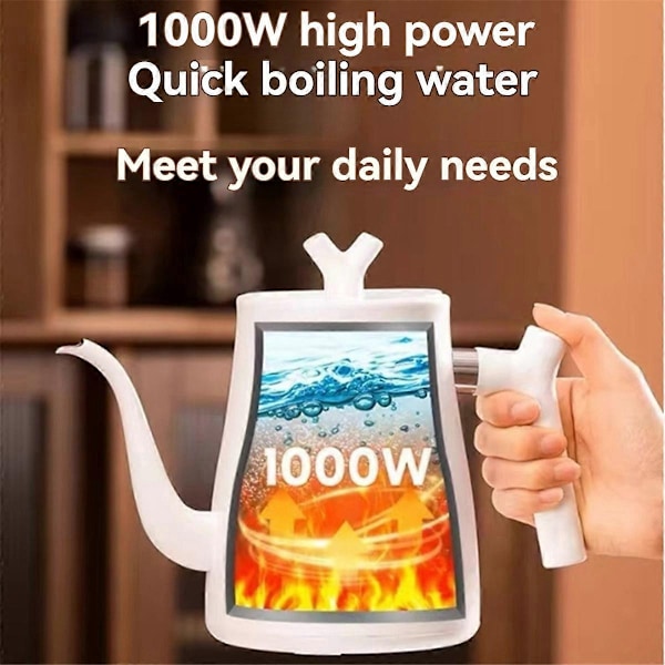 1000w Hurtig Opvarmning Vandkande 304 Rustfrit Stål Elektrisk Vandkedel & Kaffekedel Automatisk Sluk B EU Stik-Perfet