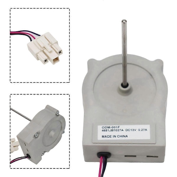 DC 13V Kylskåpsfrysens Fläktmotor Kompatibel med Kylskåp 4681JB1027A B196ACF -A207NIS -B20-Perfet