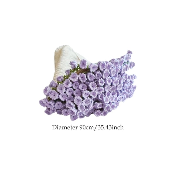 Bouquet Filt Virkningskit Virkningsstartkit Dekoration Multifunktionell Mode DIY Hantverk Stickkit för Entusiaster Perfekt som Gåva Violet