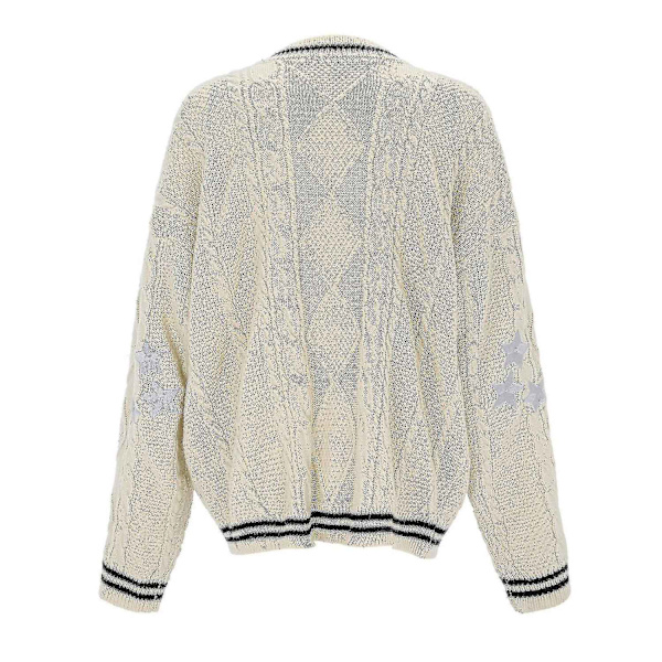 Stjärnbroderad Stickad Folklore Cardigan, eras Tour Merch Julgåvor-Perfekt XL