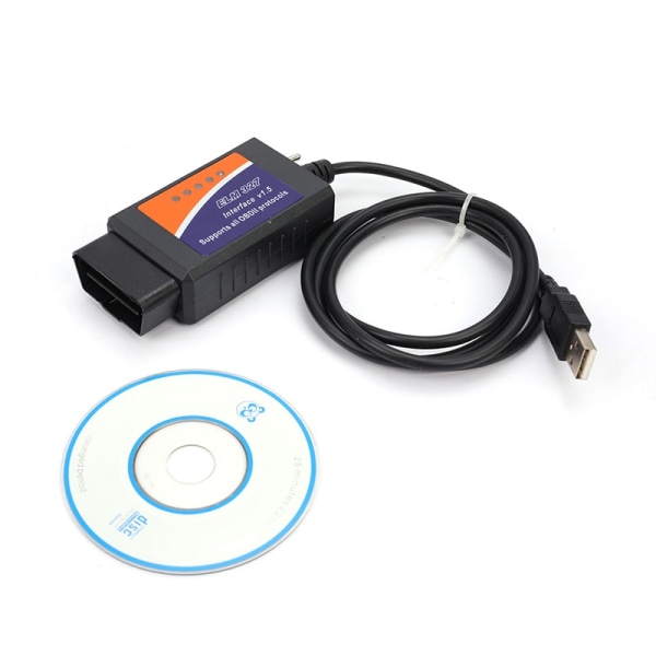 ELM327 USB V1.5 modifisert for Forscan ELMconfig CH340+25K80-brikke - Perfet one size