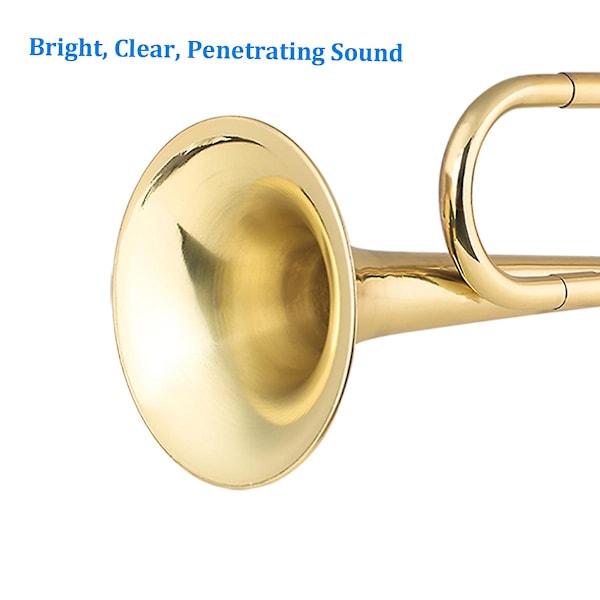Messing C Bugle Call Gullbelagt Trompet Kavalerihorn - Perfekt