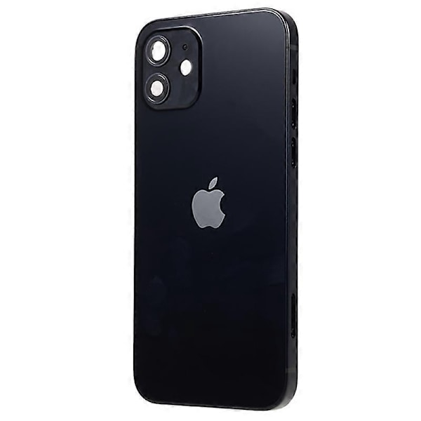 Kompatibel med iPhone 12 6.1 tommer Bak Batterideksel + Midtre Plate Ramme + Sideknapper Erstatningsdel - Perfekt Style F