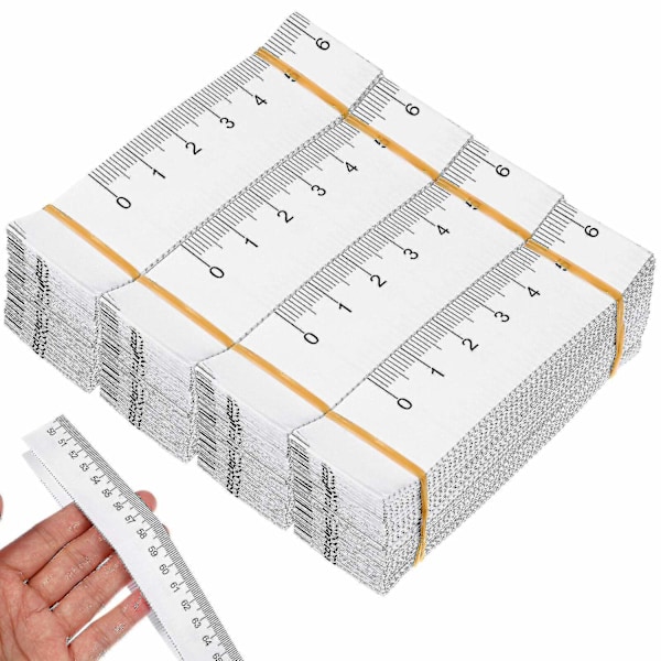 100 st Pappbandmått Engångspapper Måttband Dubbelskala Kroppsmåttband Flexibla Sår Mätlinjaler-Perfekt