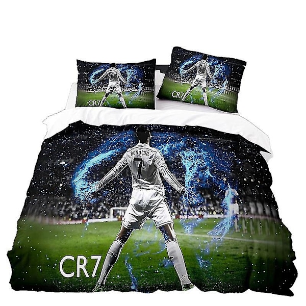 Digital Printed Bedding Set Football Star 3pcs Children's Dream Bedding Set Duvet Covers and Pillowcases-Perfet Color FT4 200CM 230CM