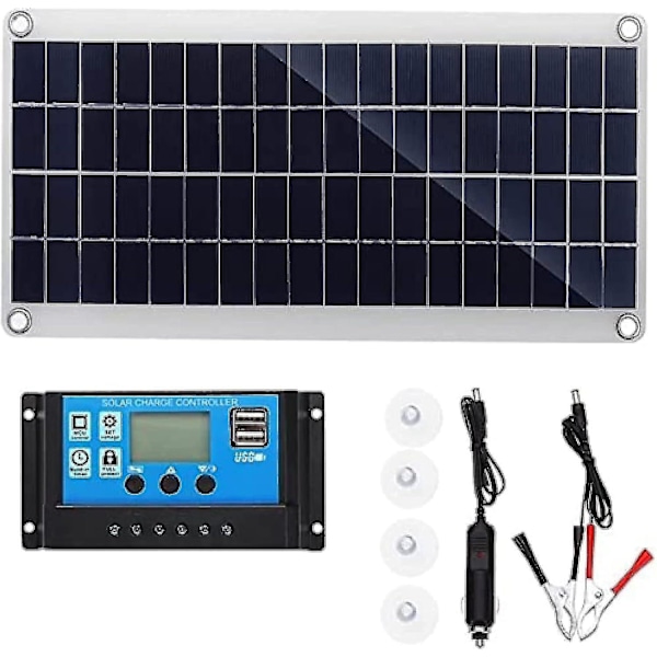 300W 12V Solpanel Kit Batterioplader 300W 12V Off Grid System med 10A - 60A Controller - 11-Perfekt