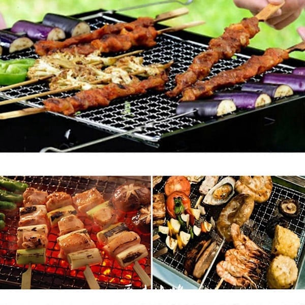 Uudelleenkäytettävät BBQ-ulkogrillit 304 ruostumatonta terästä verkkomatot BBQ-ulkogrillit Ritiläverkko Paisto- ja leivontatarvike Grillausverkko - Täydellinen 41x23CM