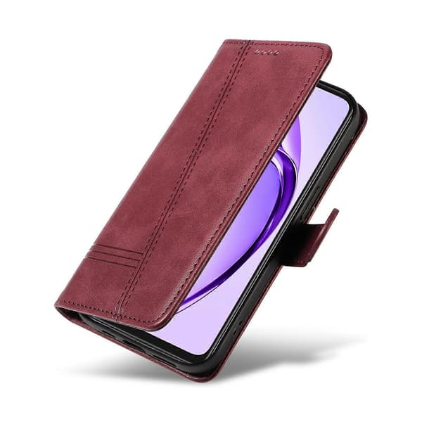 Kompatibel med Oppo A3x 4G Telefonfodral - Perfekt Wine Red