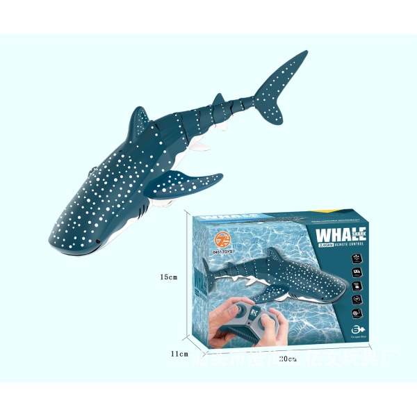 Smart Rc Shark Whale Spray Water Fun Lelu Kaukosäädin Vene Laiva Sukellusvene Robotit Kalat Sähkölelut pojille - Perfet rc spot whale