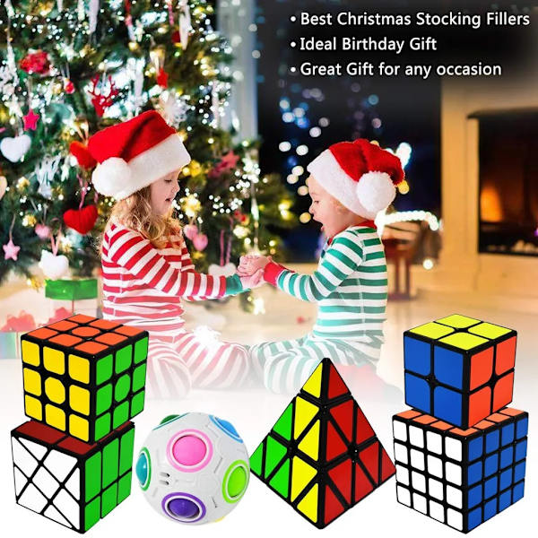 6 Rubiks kuber - 6 stilar - Perfet