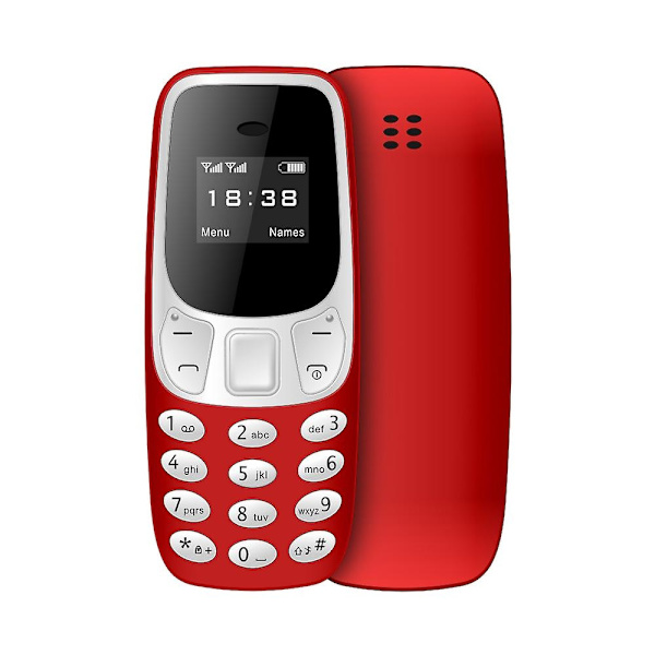 Servo Bm10 Mini Mobiltelefon 2 Simkort Bluetooth hörlurar Röstväxlare Lågstrålning Ljudinspelning Liten mobiltelefon - Perfet Red