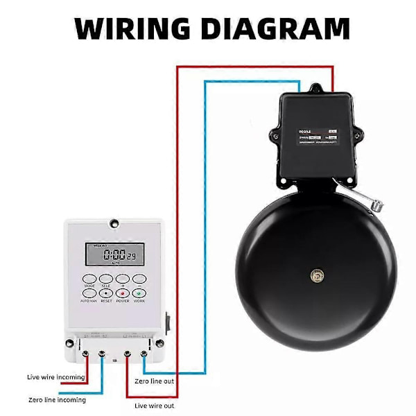 Digital Timer Bryter Mikrodatamaskin Auto Klokke Ringekontroller Programmerbar 220V-Perfet